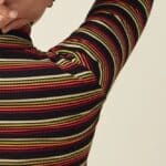 King Louie Rollneck Top Frostine Stripe Spicy Orange - La Vie en Rose Damesmode