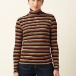 King Louie Rollneck Top Frostine Stripe Spicy Orange - La Vie en Rose Damesmode