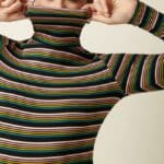 King Louie Rollneck Top Frostine Stripe Woodbine Green - La Vie en Rose Damesmode