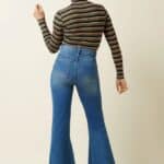 King Louie Rollneck Top Frostine Stripe Woodbine Green - La Vie en Rose Damesmode