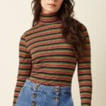 King Louie Rollneck Top Lumi Stripe - La Vie en Rose Damesmode