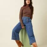 King Louie Rollneck Top Lumi Stripe - La Vie en Rose Damesmode