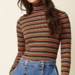 King Louie Rollneck Top Lumi Stripe - La Vie en Rose Damesmode