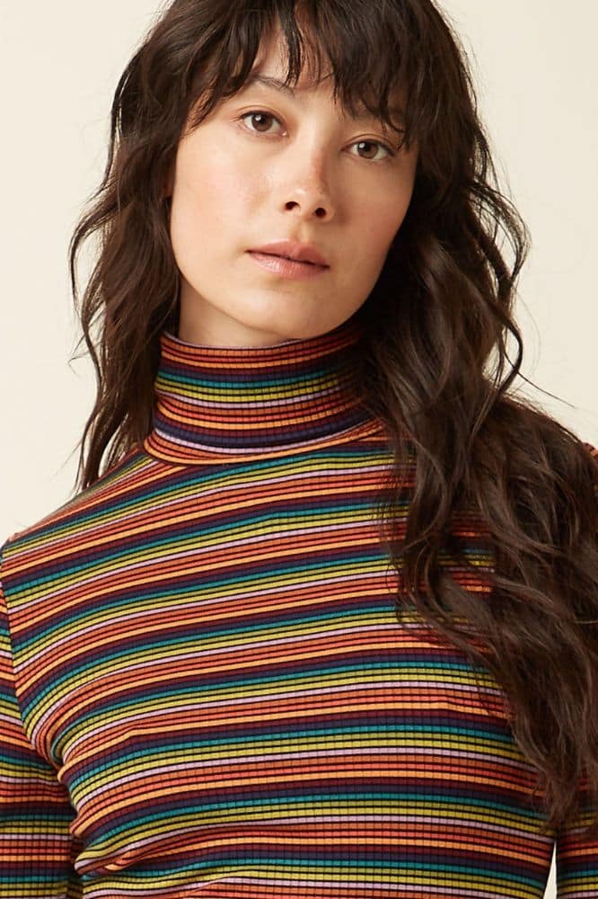 King Louie Rollneck Top Lumi Stripe - La Vie en Rose Damesmode