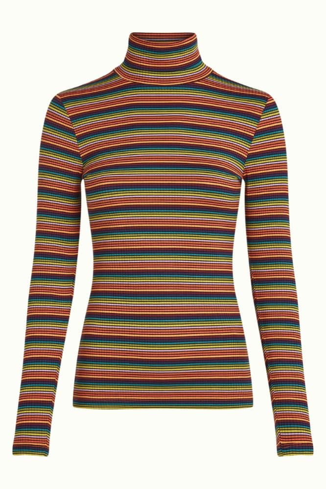 King Louie Rollneck Top Lumi Stripe - La Vie en Rose Damesmode
