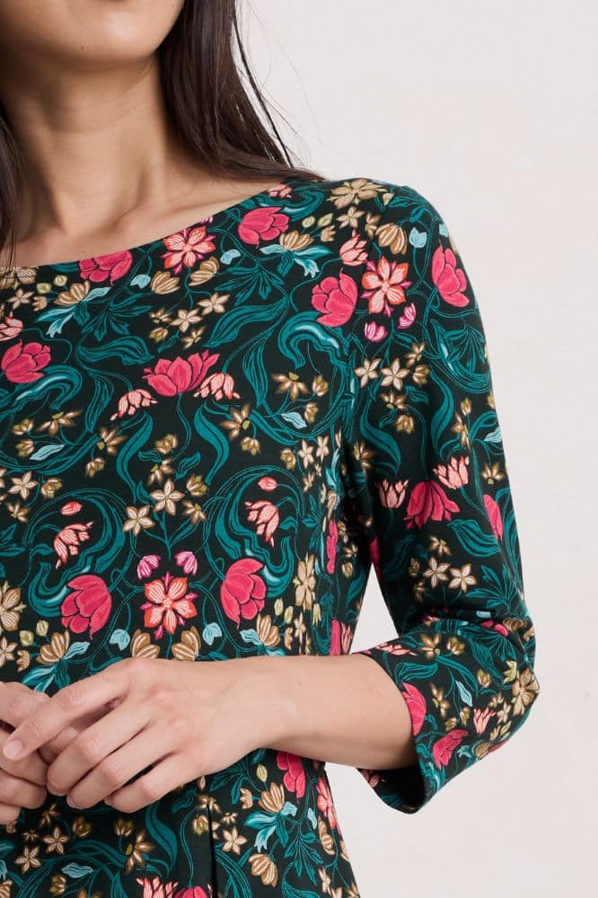 Seasalt Cornwall Wild Bouquet Dress Mirrored Floral Tehidy - La Vie en Rose Damesmode