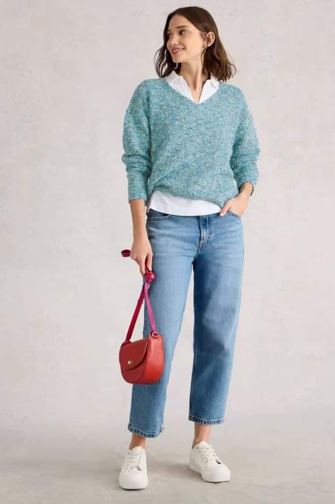 White Stuff Rua Jersey Shirt Dress Grey MLT - La Vie en Rose Damesmode