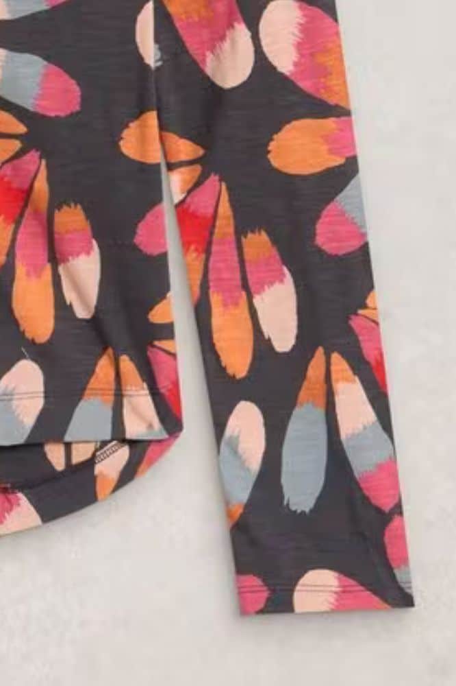 White Stuff Annie Jersey Shirt Grey Print - La Vie en Rose Damesmode