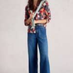 White Stuff Annie Jersey Shirt Grey Print - La Vie en Rose Damesmode