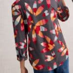 White Stuff Annie Jersey Shirt Grey Print - La Vie en Rose Damesmode