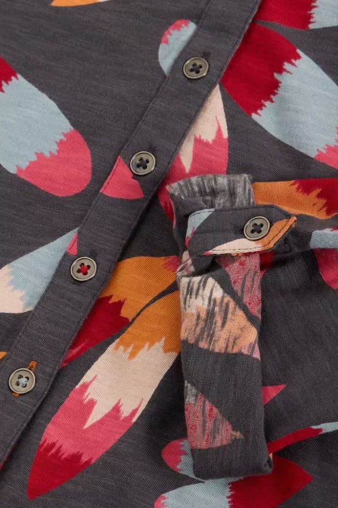 White Stuff Annie Jersey Shirt Grey Print - La Vie en Rose Damesmode