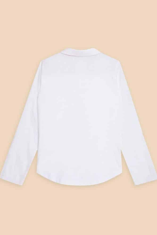 White Stuff Annie Mix Jersey Shirt Pale Ivory - La Vie en Rose Damesmode