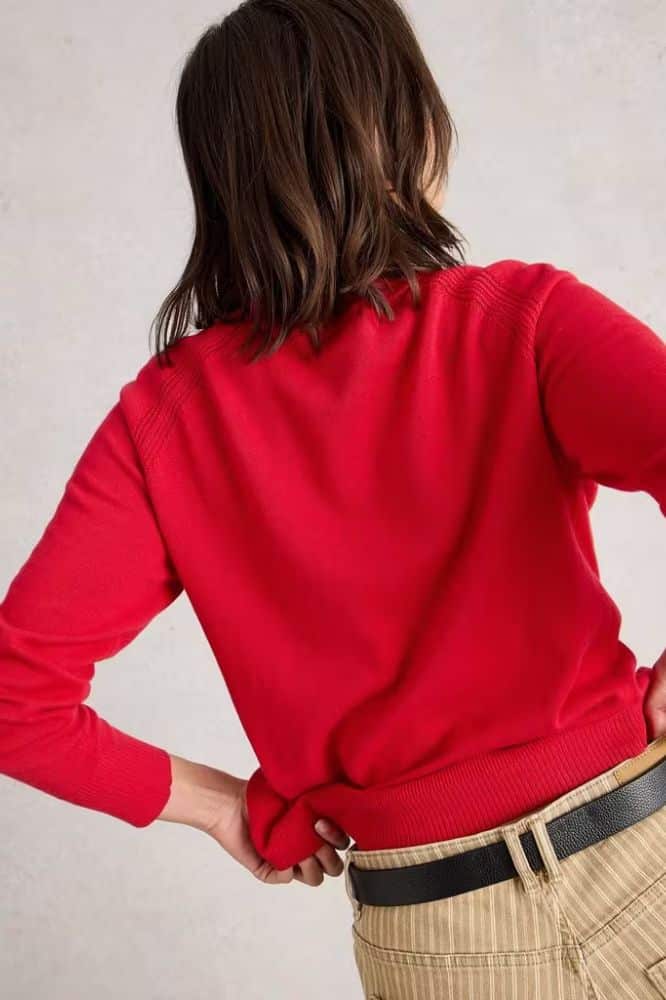 White Stuff Lulu Cardi Mid Red - La Vie en Rose Damesmode