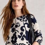 White Stuff Lulu Print Cardi Nat Mlt- La Vie en Rose Damesmode