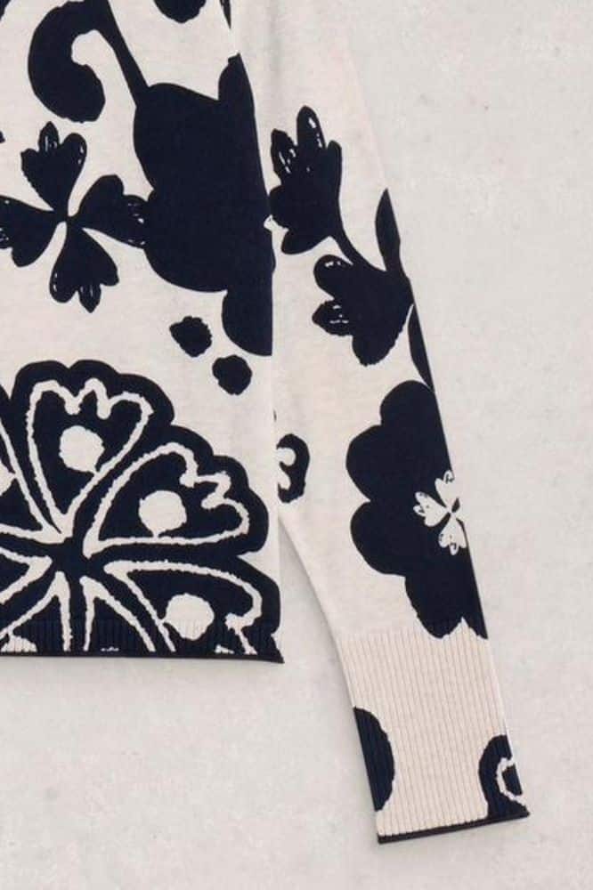 White Stuff Lulu Print Cardi Nat Mlt- La Vie en Rose Damesmode