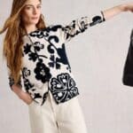 White Stuff Lulu Print Cardi Nat Mlt- La Vie en Rose Damesmode