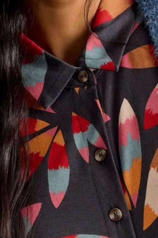 White Stuff Rua Jersey Shirt Dress Grey MLT - La Vie en Rose Damesmode