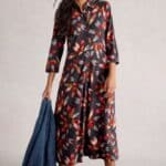 White Stuff Rua Jersey Shirt Dress Grey MLT - La Vie en Rose Damesmode