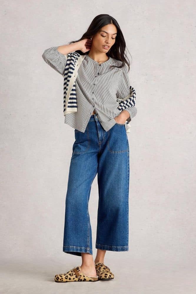 White Stuff Stripe Mix Shirt White Mlt - La Vie en Rose Damesmode