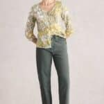 White Stuff Tilly Tapered Jeans Mid Green - La Vie en Rose Damesmode