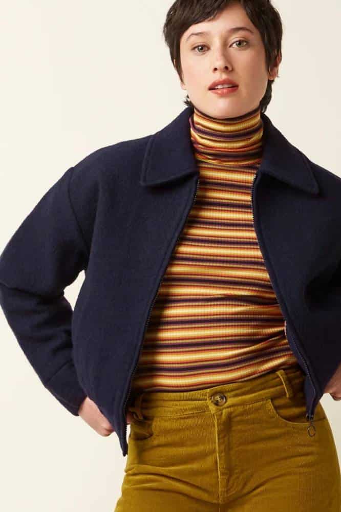 King Louie Fay Jacket Kennedy Evening Bue - La Vie en Rose Damesmode