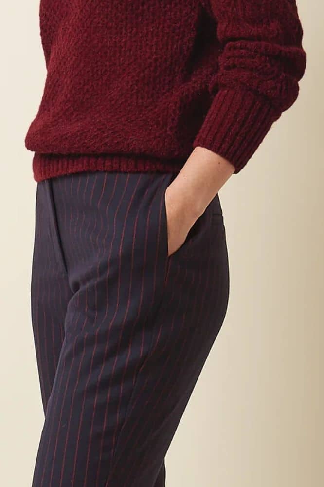 King Louie Livia Pants Pinstripe Night-Sky Blue - La Vie en Rose Damesmode