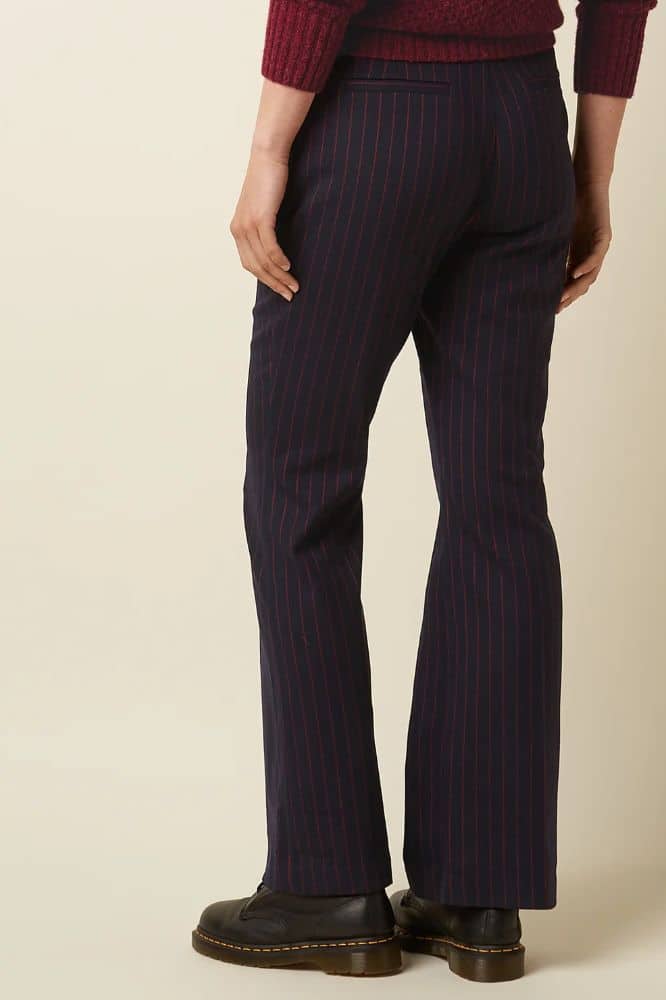 King Louie Livia Pants Pinstripe Night-Sky Blue - La Vie en Rose Damesmode