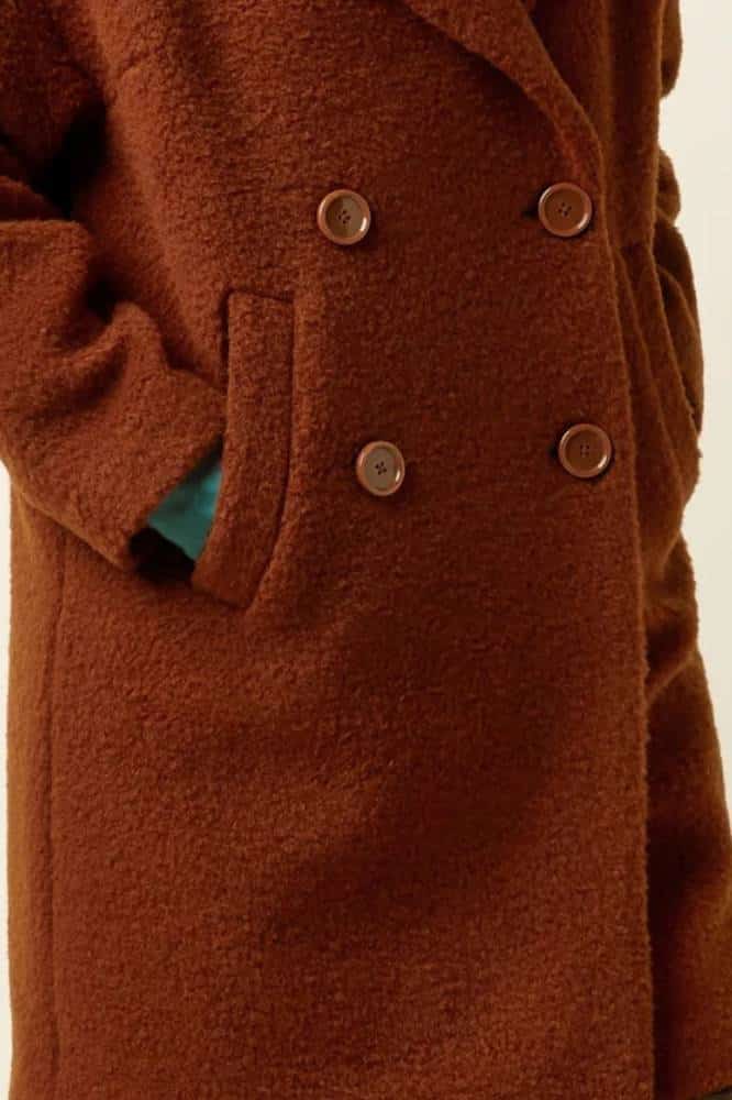 King Louie Nia Coat Nerlino Patina Brown - La Vie en Rose Damesmode