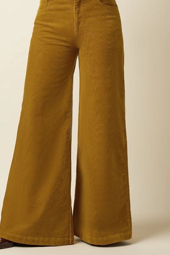 King Louie Peppa Pants Corduroy Golden Brown - La Vie en Rose Damesmode