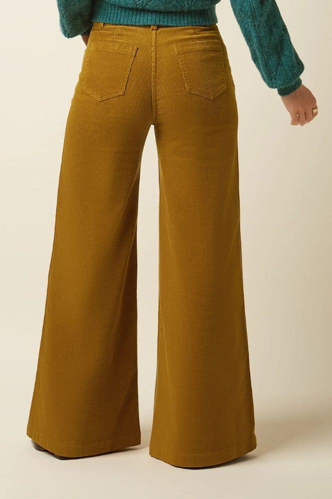 King Louie Peppa Pants Corduroy Golden Brown - La Vie en Rose Damesmode