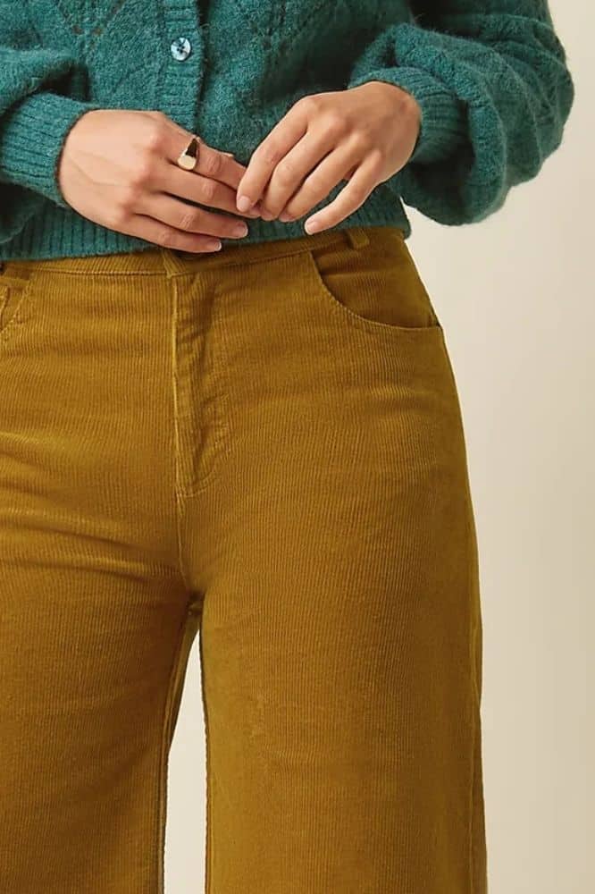 King Louie Peppa Pants Corduroy Golden Brown - La Vie en Rose Damesmode