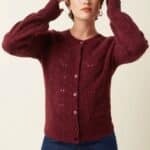 King Louie Raglan Cardi Bernard Cabernet Red- La Vie en Rose Damesmode