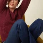 King Louie Raglan Cardi Bernard Cabernet Red- La Vie en Rose Damesmode