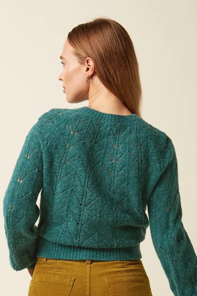 King Louie Raglan Cardi Bernard Spruced Green - La Vie en Rose Damesmode