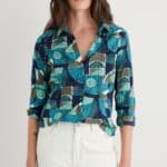 Seasalt Cornwall Larissa Shirt Penwith Abstract Emulsion- La Vie en Rose Damesmode