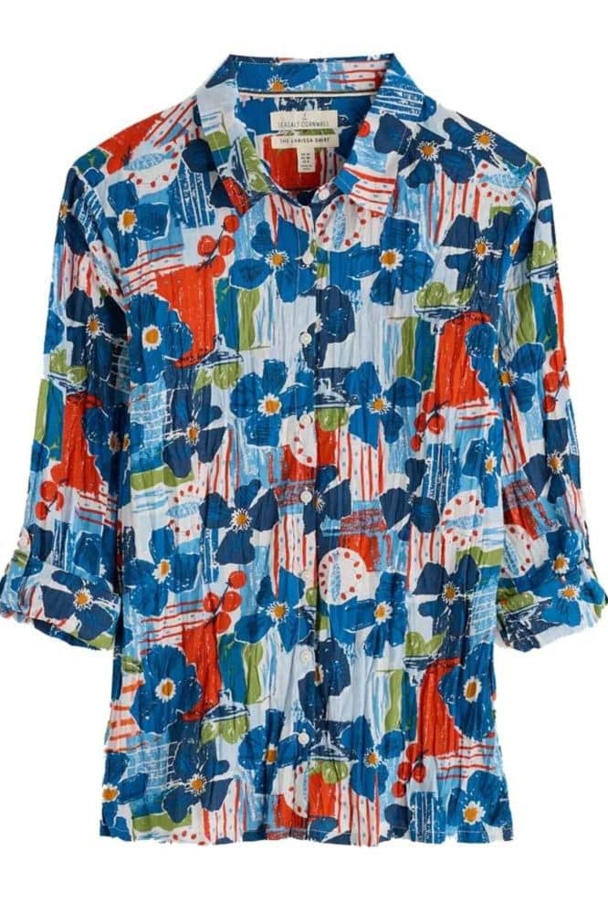 Seasalt Cornwall Larissa Shirt Table Sketch Chalk- La Vie en Rose Damesmode