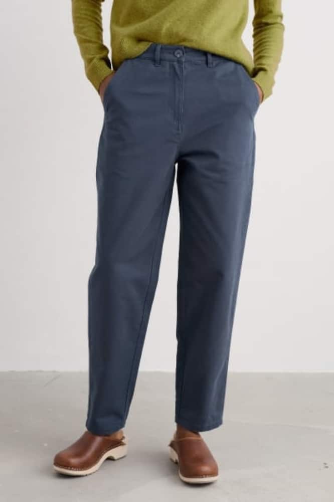 Seasalt Cornwall Mor Path Organic Cotton Tapered Trousers Maritime - La Vie en Rose Damesmode