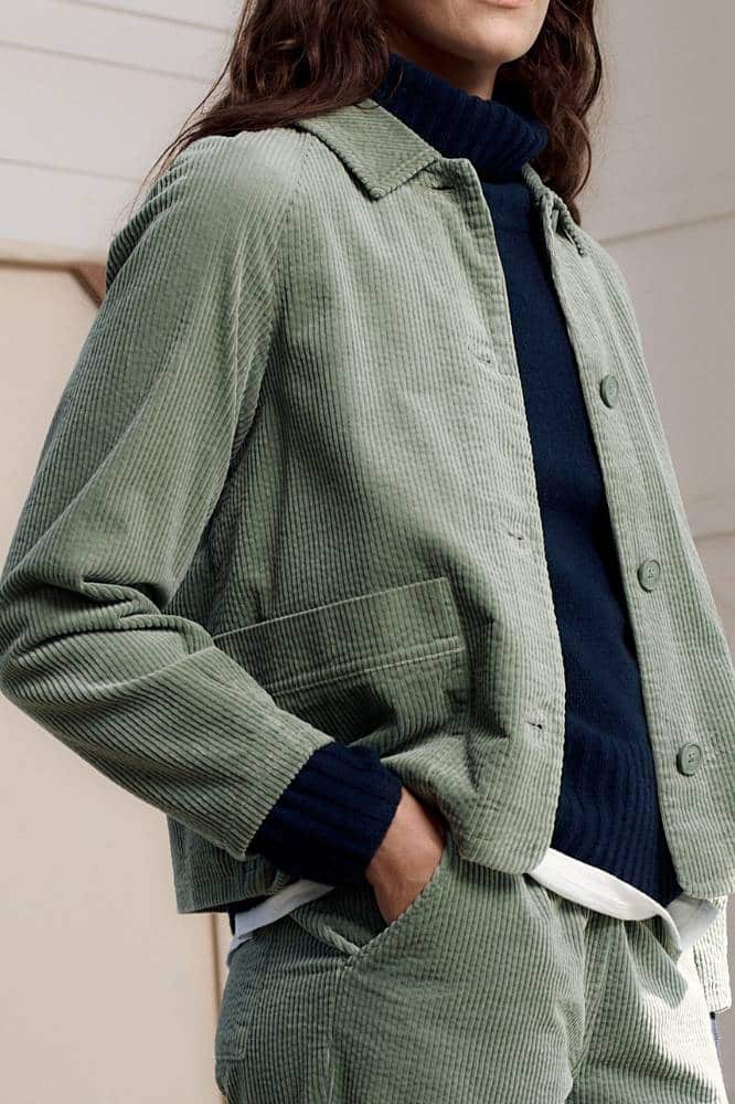 Seasalt Cornwall Ocean Mist Cord Jacket Dusky Green - La Vie en Rose Damesmode