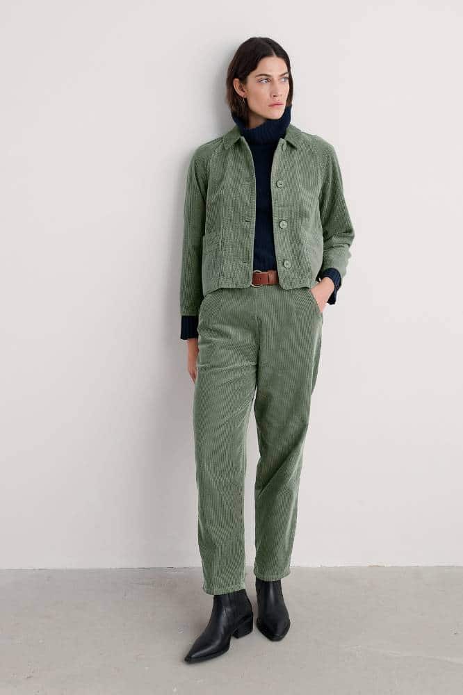 Seasalt Cornwall Ocean Mist Cord Jacket Dusky Green - La Vie en Rose Damesmode