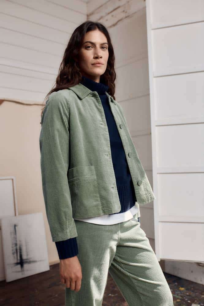 Seasalt Cornwall Ocean Mist Cord Jacket Dusky Green - La Vie en Rose Damesmode