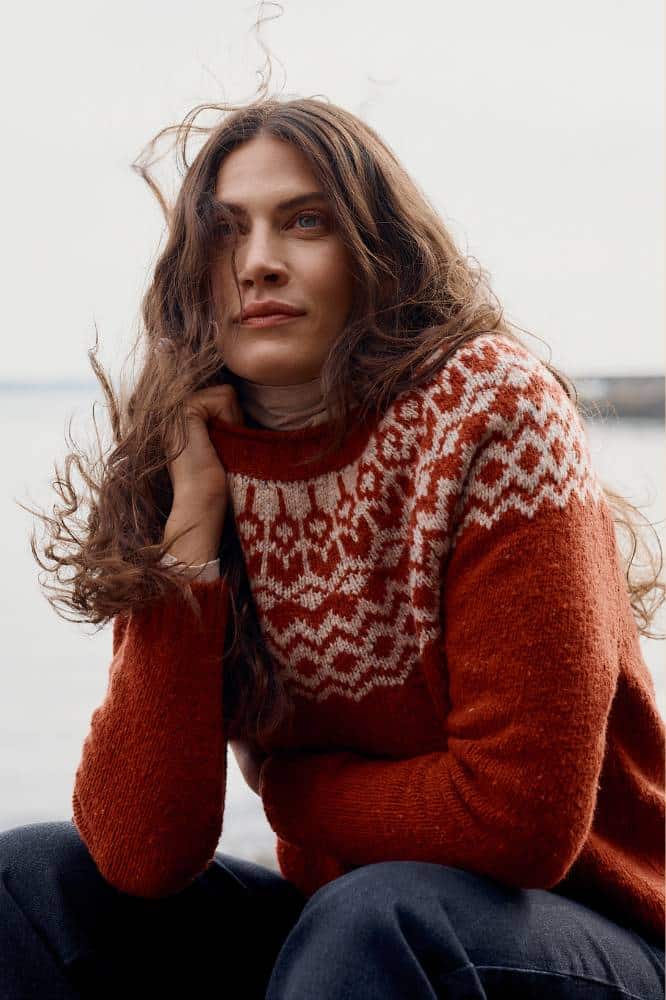 Seasalt Cornwall Port Kinnis Jumper Merino Wag Tail Red Sail Birch Mix - La Vie en Rose Damesmode