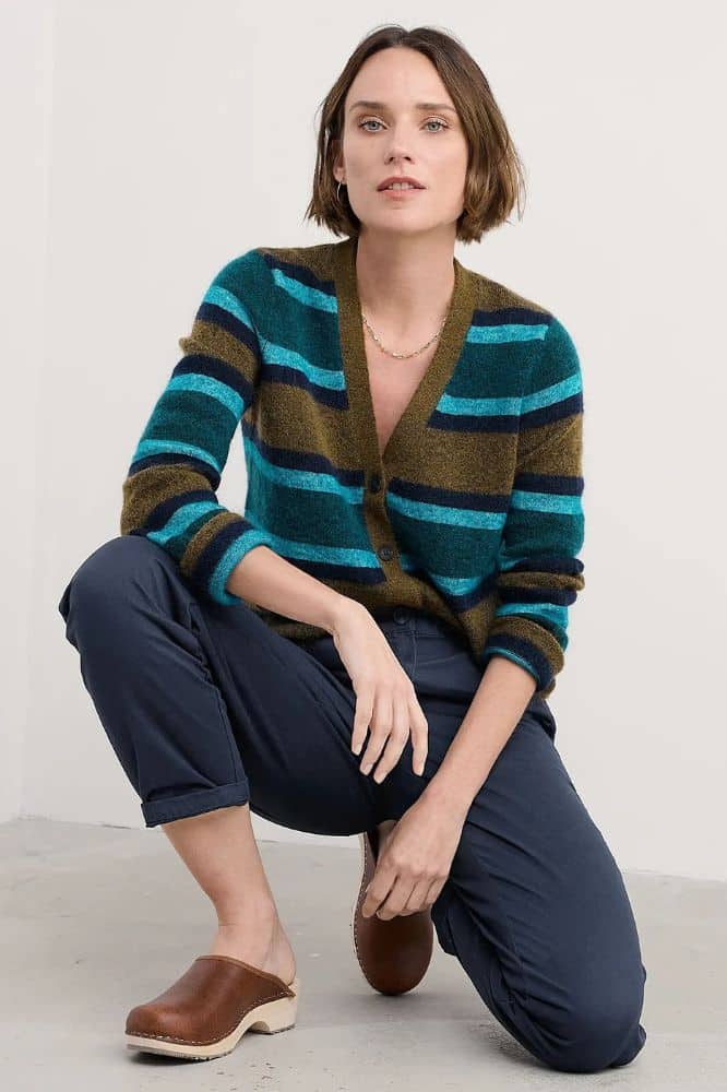 Seasalt Cornwall Seasalt Cornwall Etching V-Neck Cardigan - La Vie en Rose Damesmode