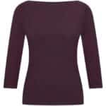 Very Cherry Boatneck Top grape Tricot Deluxe - La Vie en Rose Damesmode (1)