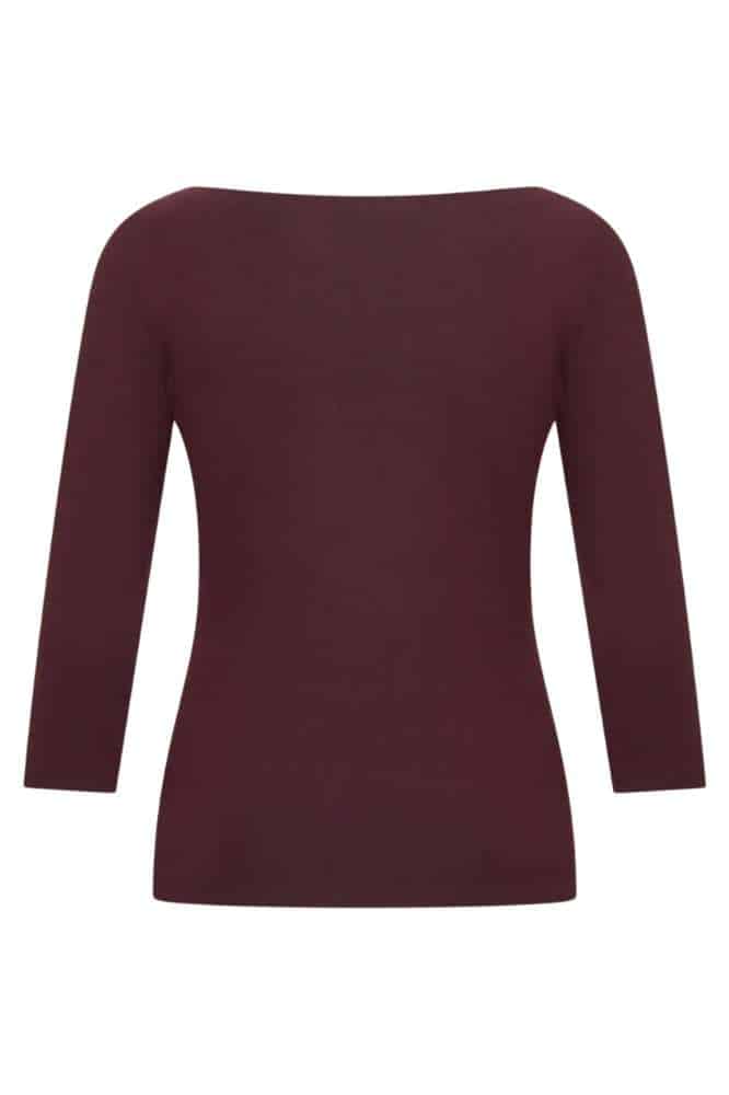Very Cherry Boatneck Top grape Tricot Deluxe - La Vie en Rose Damesmode (1)