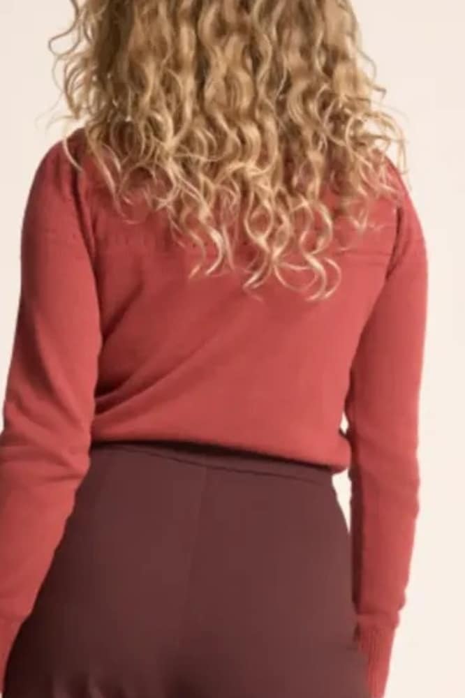 Very Cherry Lucia V Neck Cardigan Marsala- La Vie en Rose Damesmode