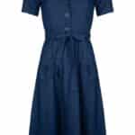 Very Cherry Revers Dress Midi Dark Denim
