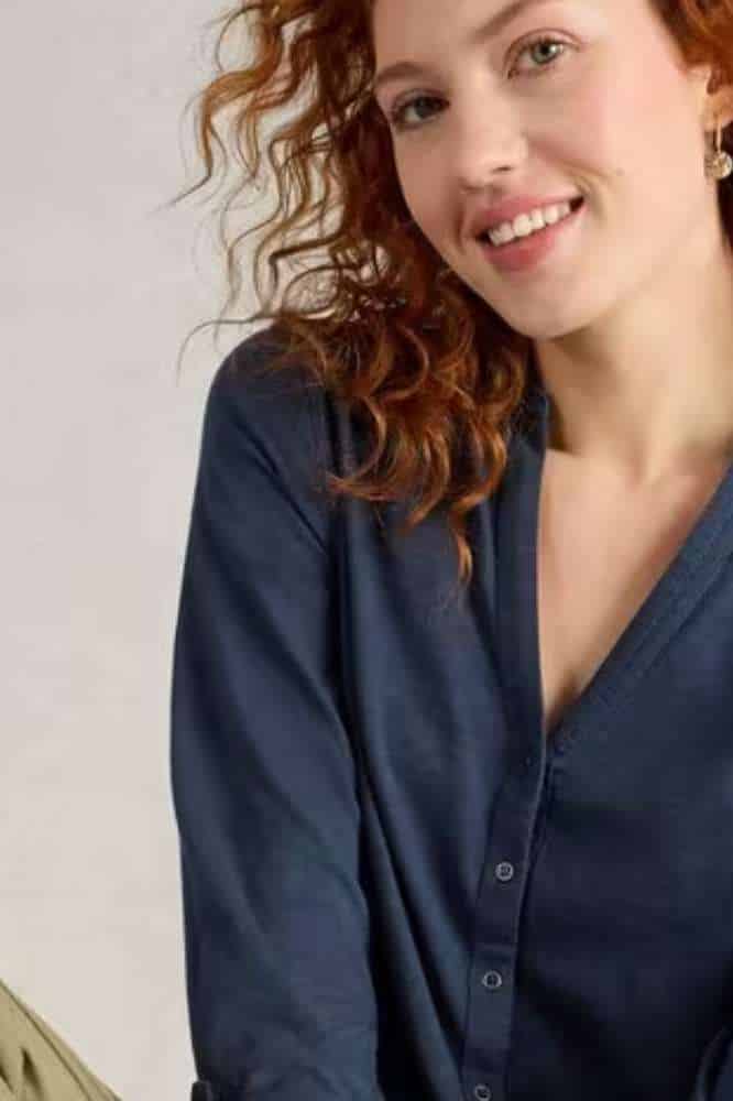 White Stuff Annie Jersey Shirt French Navy - La Vie en Rose Damesmode