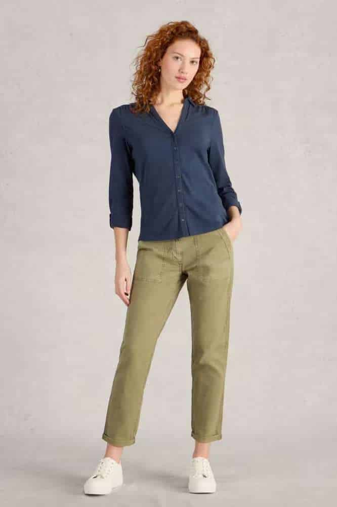 White Stuff Annie Jersey Shirt French Navy - La Vie en Rose Damesmode