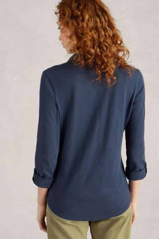 White Stuff Annie Jersey Shirt French Navy - La Vie en Rose Damesmode