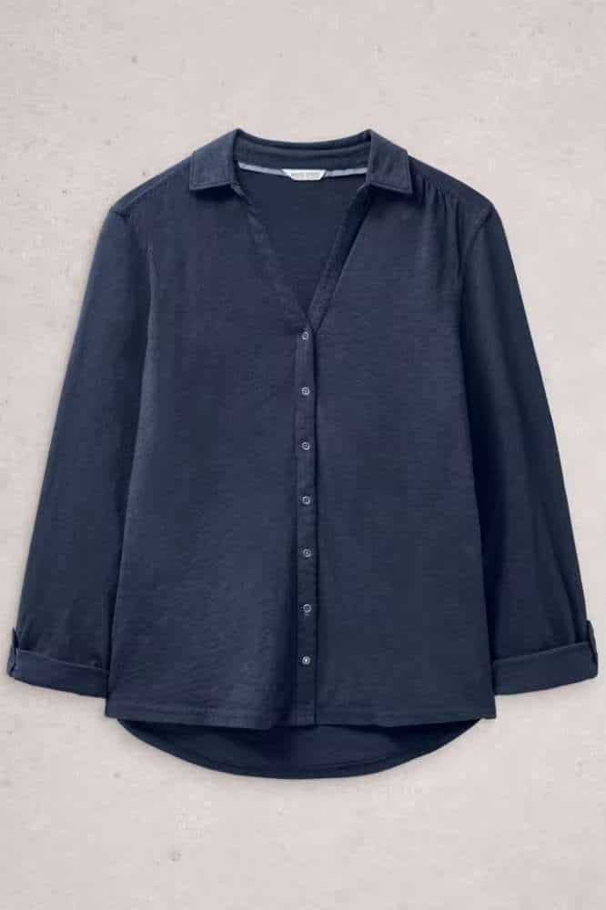 White Stuff Annie Jersey Shirt French Navy - La Vie en Rose Damesmode